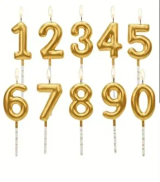 DOĞUM GÜNÜ MUMU 8 CM GOLD GÜMÜŞ 0 9 RAKAM 24